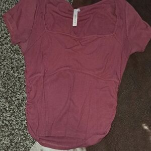 Short Sleeve Top in Dusty Rose